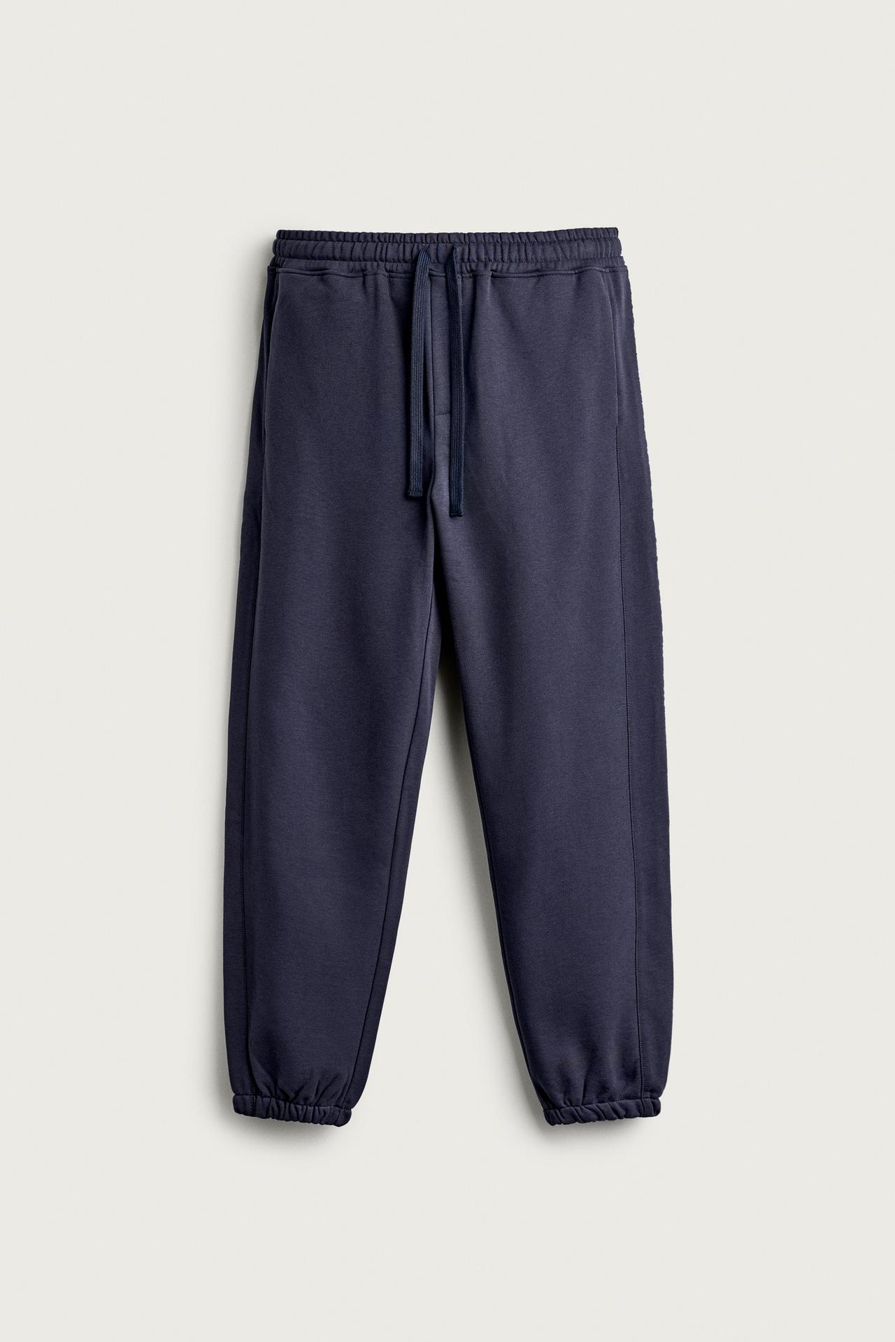 BASIC JOGGER PANTS — Navy blue