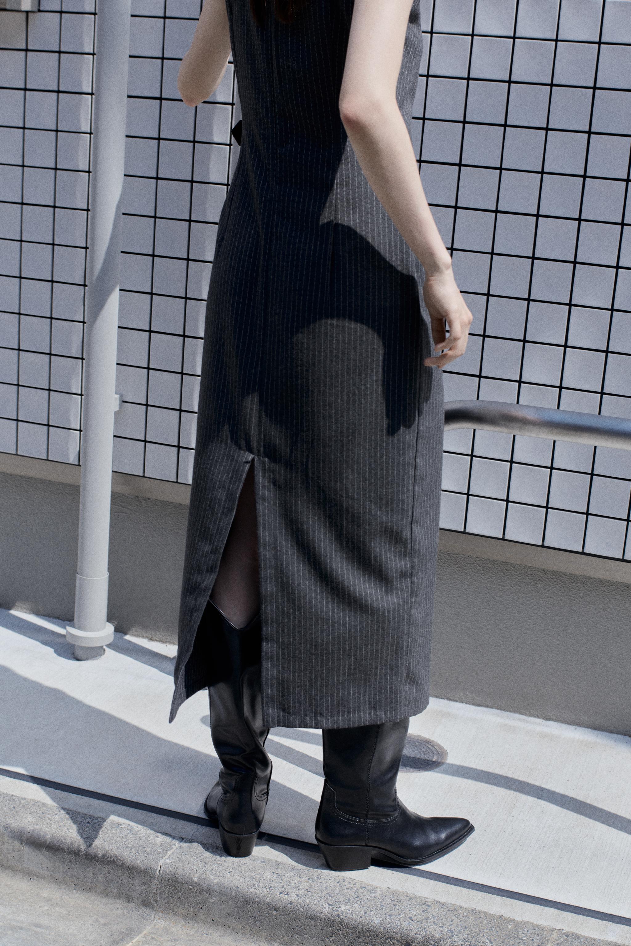 ラスティックニーハイブーツ - ブラック | ZARA Japan / 日本
