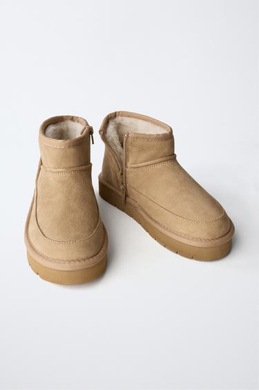 LINED ANKLE BOOTS - Brown by Zara - Image 2