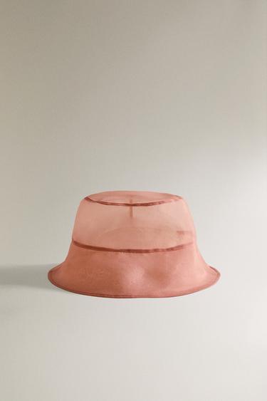 세미시스루 오간자 모자 - Zara의 로즈핑크 - 이미지 0