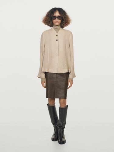 Zara Wool blend overshirt with visible buttons - 318