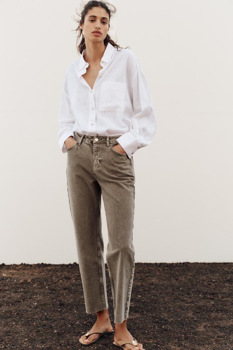 Z1975 HIGH-WAISTED STRAIGHT ANKLE JEANS
