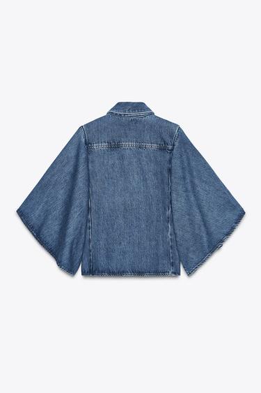 CHEMISE KIMONO EN JEAN ZW COLLECTION - Bleu de Zara - Image 7