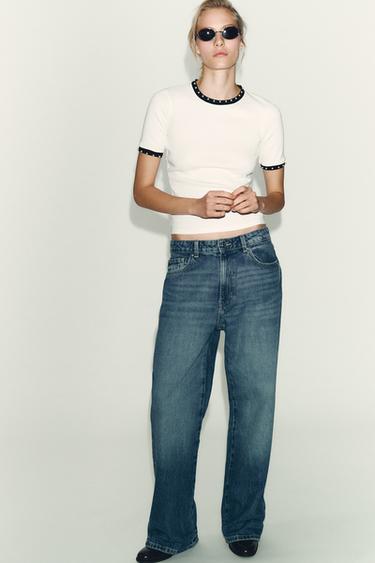 CAMISETA TRICOT PERLA - Blanco de Zara - Imagen 0