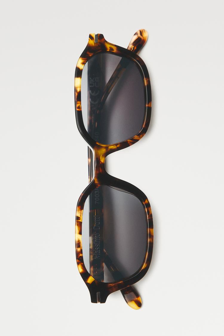Square tortoiseshell sunglasses — Brown