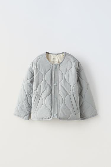 СТЕГАНАЯ КУРТКА — ГОЛУБОЙ от Zara — изображение 0