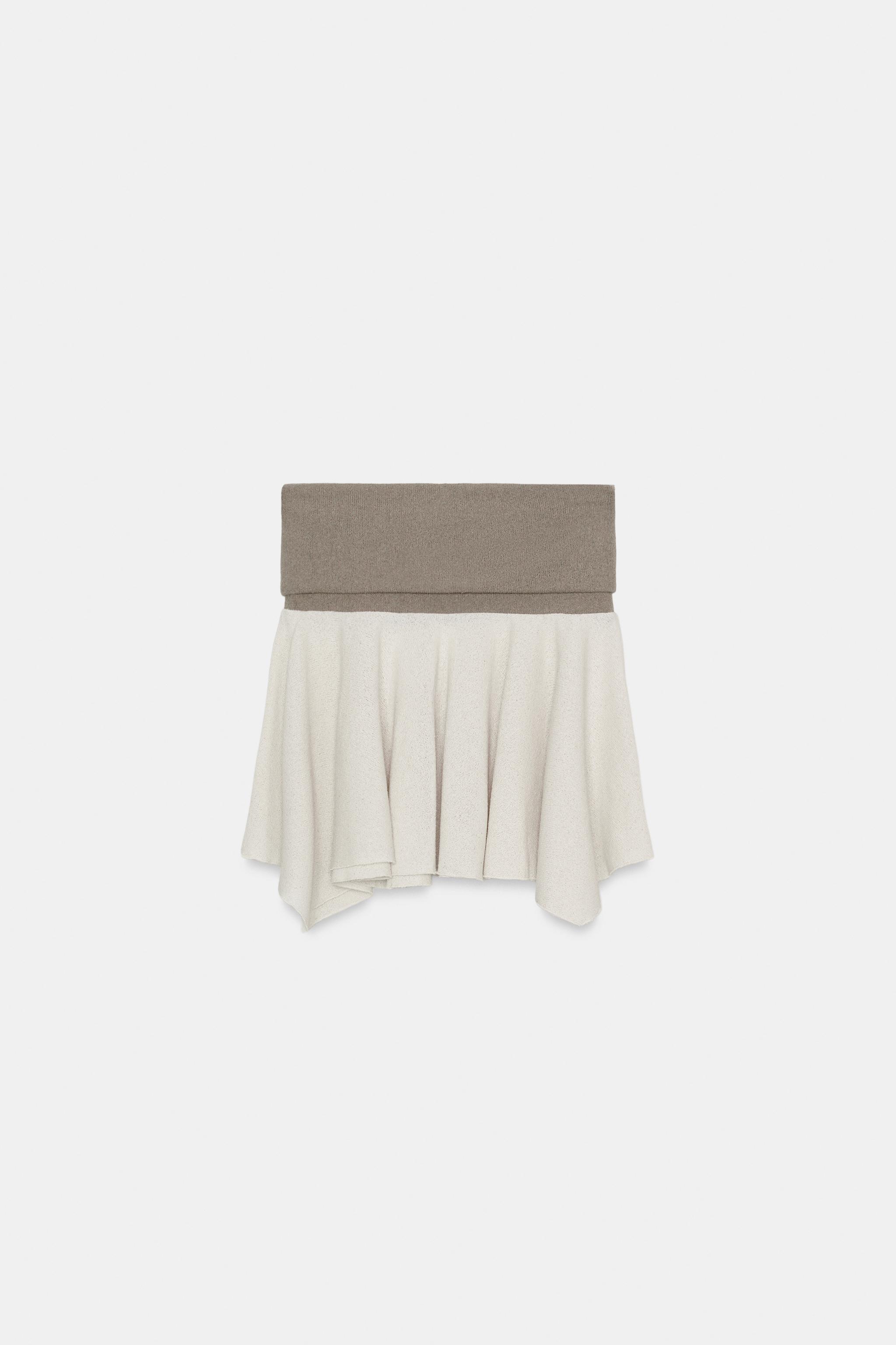 CONTRAST RUSTIC MINI SKIRT