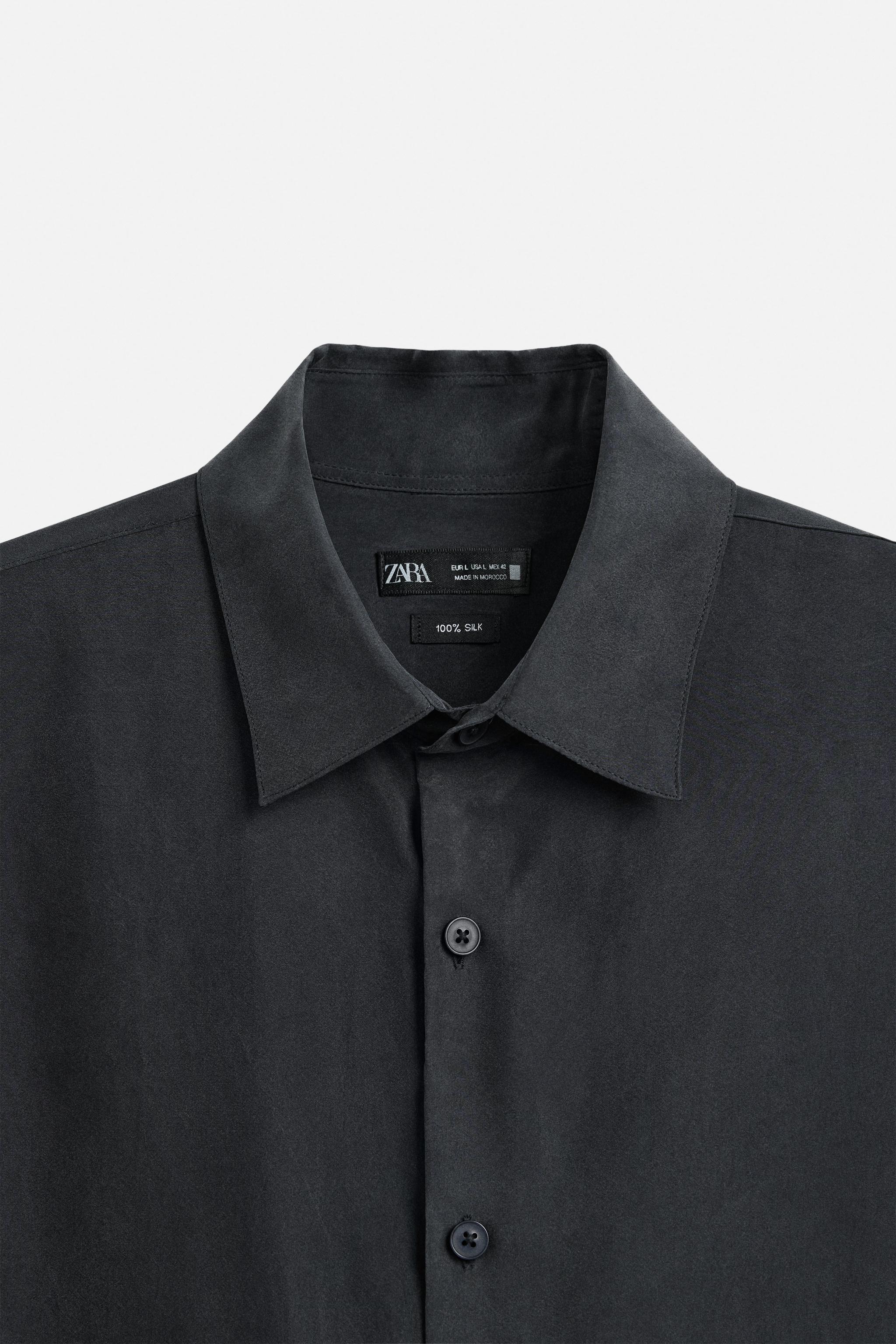定価1.6万】 超美品 ZARA ザラ シルク100% シャツ グレー M シルク100% シャツ - グレー | ZARA Japan / 日本