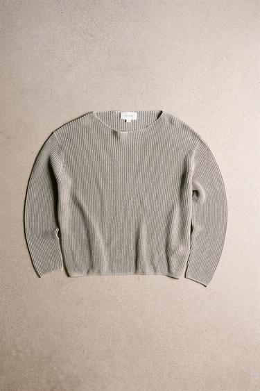 HEMP KNIT JUMPER - Stone by Zara