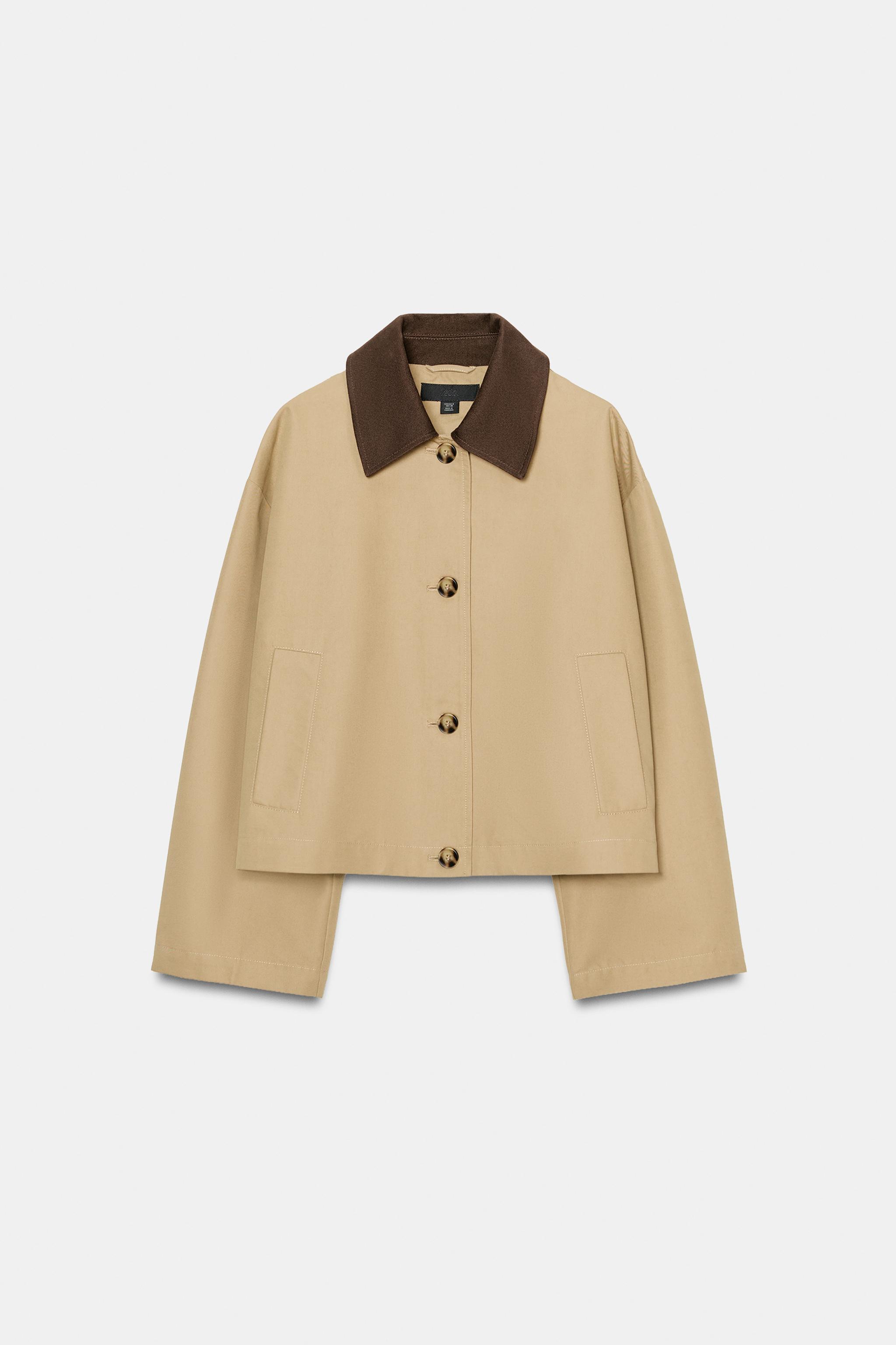 ショートトレンチコート - ゴールデンブラウン | ZARA Japan / 日本