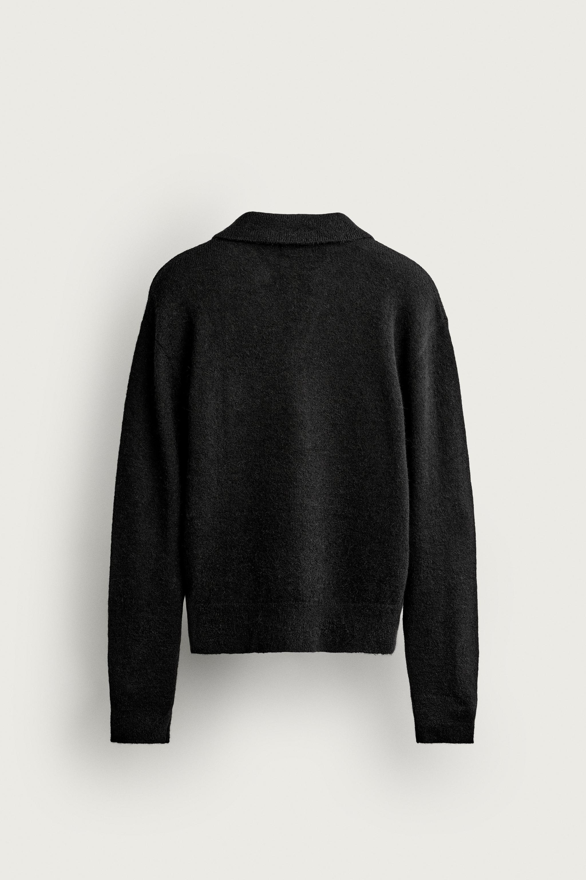 POLO EN MAILLE COL V TEXTURÉ