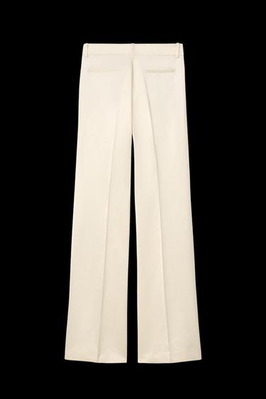 Zara LINEN FLARE PANTS KATE MOSS X ZARA - White / Pink