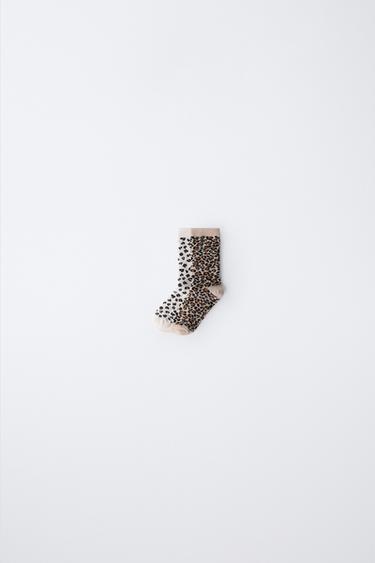 2-PACK OF ANIMAL PRINT SOCKS - only one by Zara