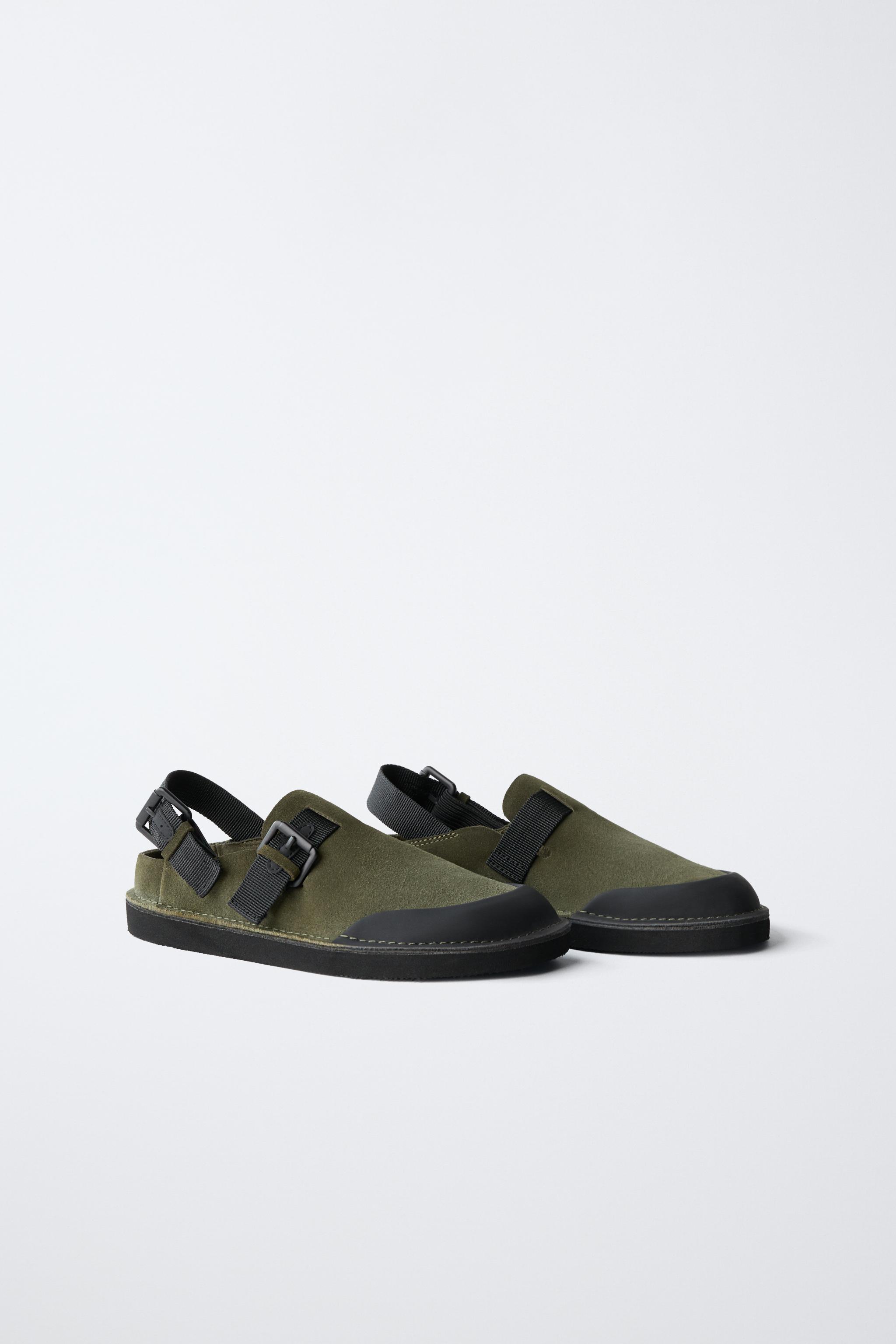 BUCKLE CLOGS — Khaki Green