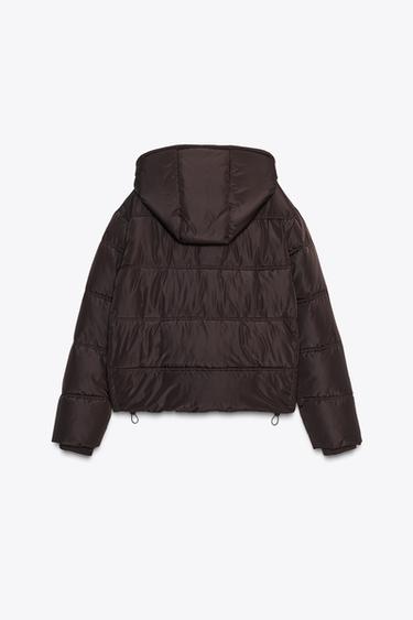 WATER AND WIND PROTECTION SHORT PUFFER ANORAK - Brown by Zara - Image 1