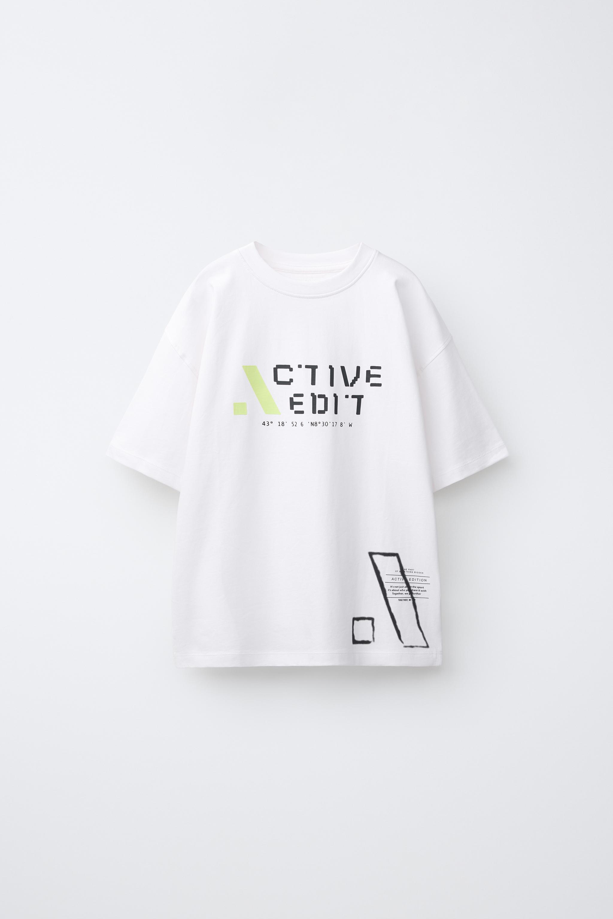 SPORTY PRINT T-SHIRT - White | ZARA South Africa