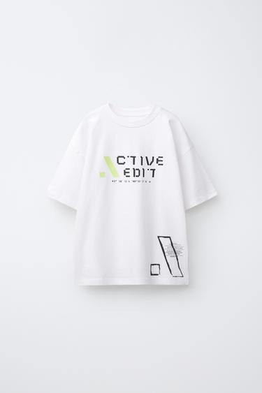 SPORTY PRINT T-SHIRT - White by Zara - Image 0