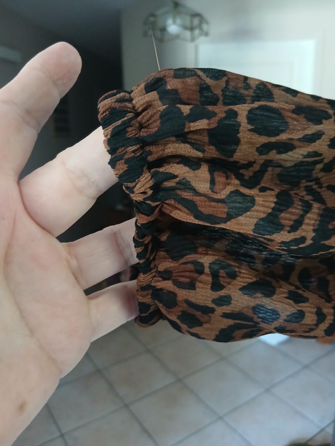 RUFFLED ANIMAL PRINT DRESS - Image 3
