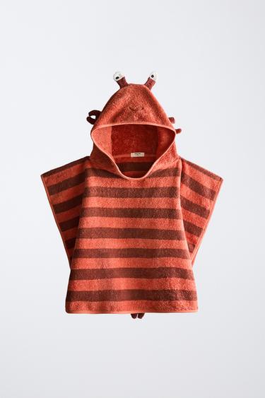 ΠΑΙΔΙΚΟ ΠΟΝΤΣΟ ΠΑΡΑΛΙΑΣ ΜΕ ΑΣΤΑΚΟ - Μπορντό του Zara