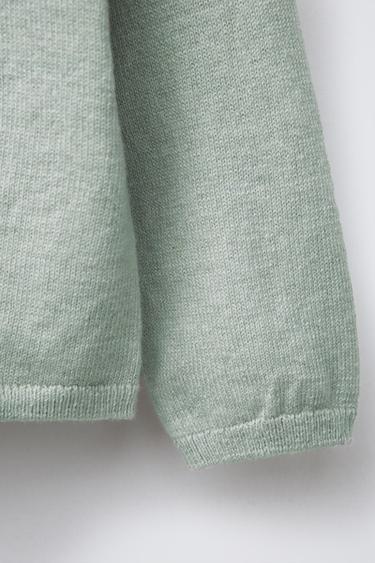 VESTE PULL 2 EN 1 COTON SOIE - Verdâtre de Zara - Image 3