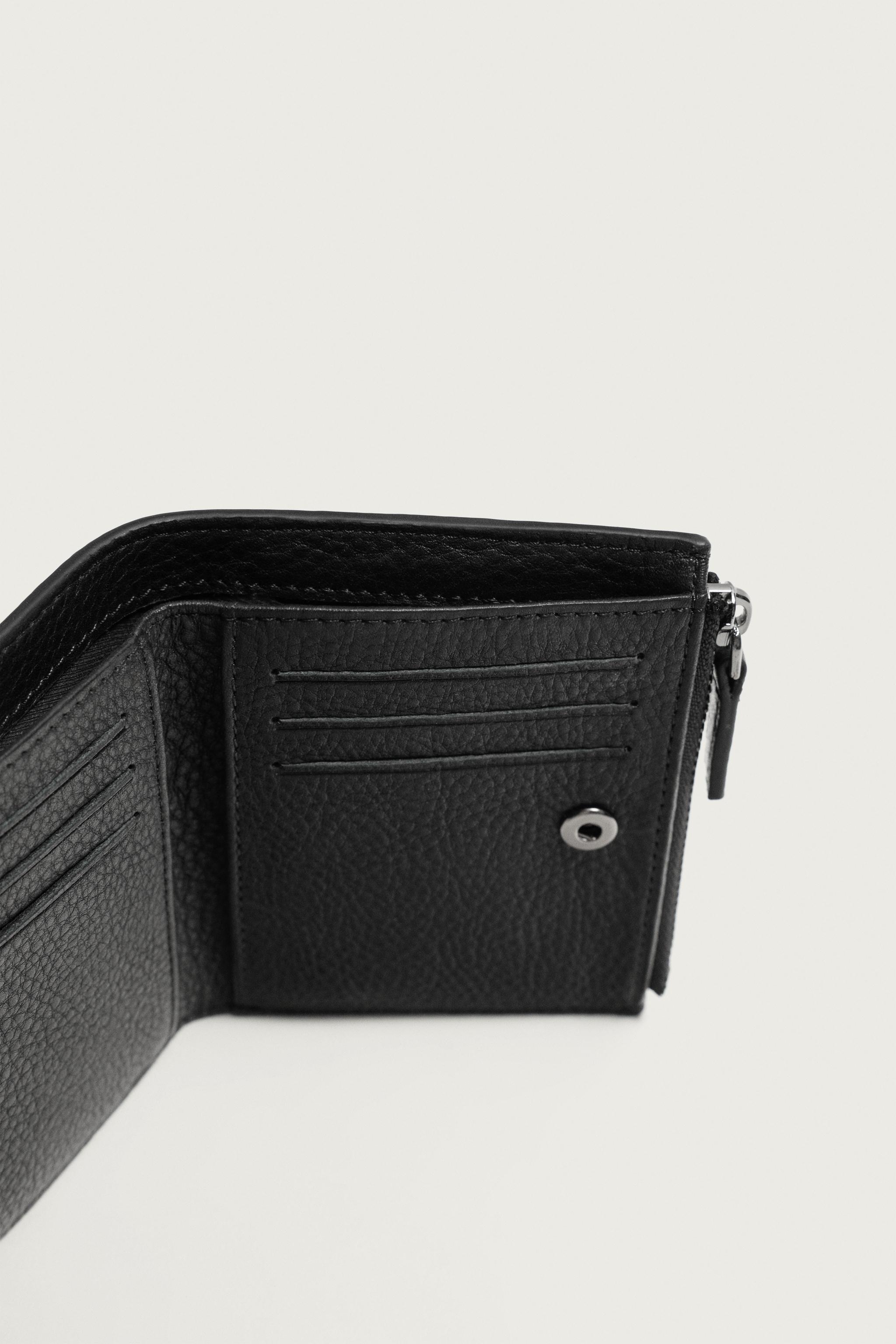 Мужские кошельки Zara LEATHER COIN WALLET — фото 4