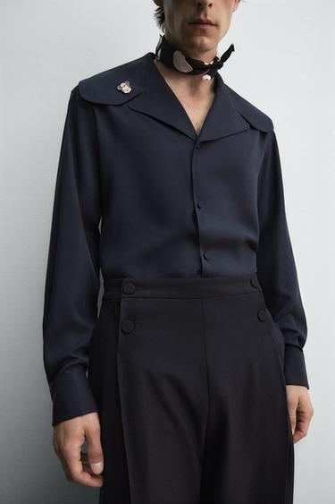 FLOWING SHIRT WITH PETER PAN COLLAR HARRY LAMBERT FOR ZARA X DISNEY - Blue by Zara - Image 4