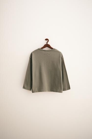 Zara ZARA TIMELESS - PLAIN COTTON T-SHIRT - Taupe gray