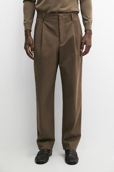 Cotton blend darted pants — Mid-camel 2