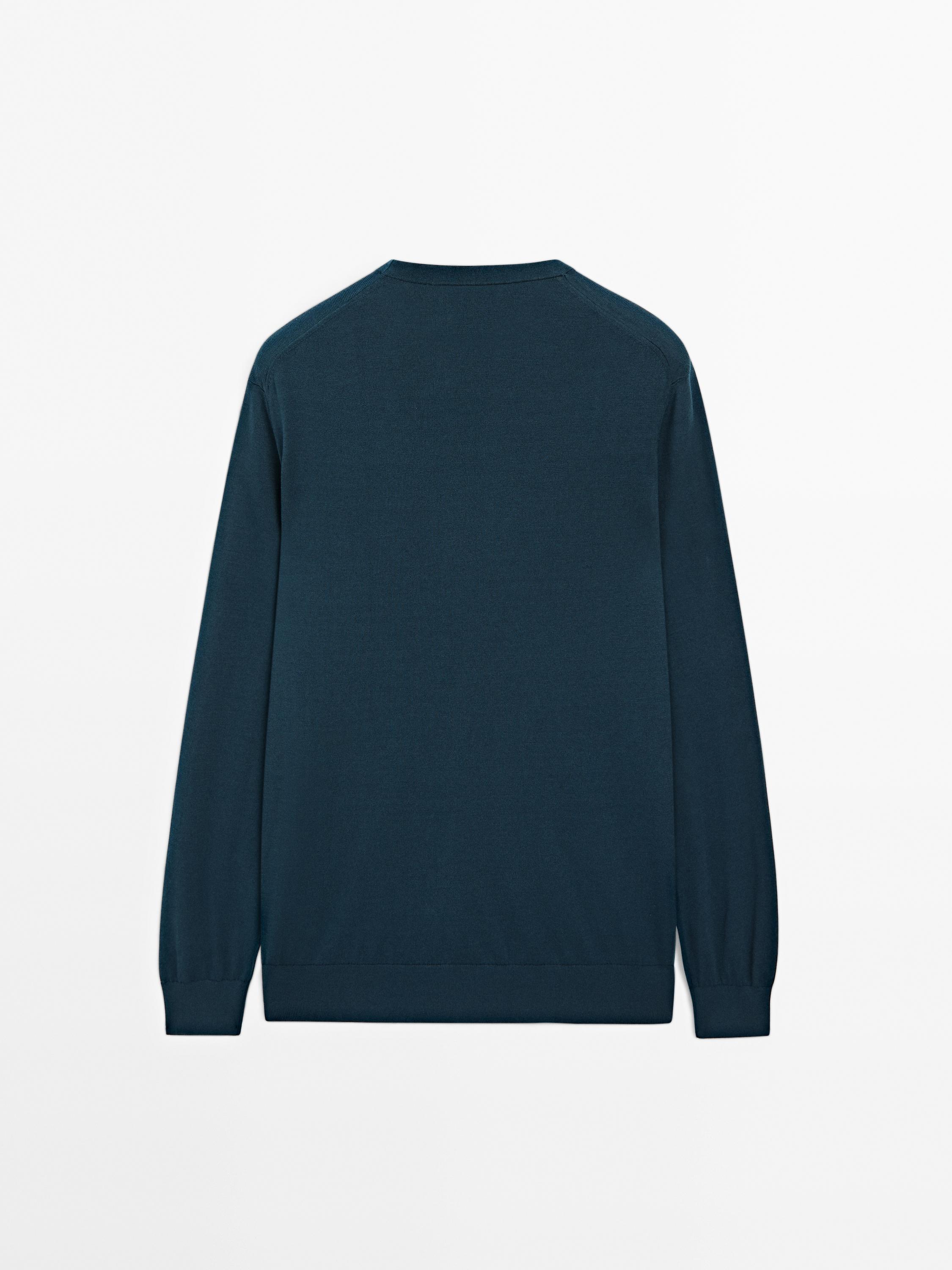 Pull en coton et soie mélangés