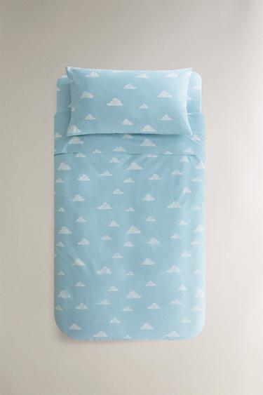 FUNDA NÓRDICA INFANTIL ESTAMPADO NUBES - Azul claro de Zara