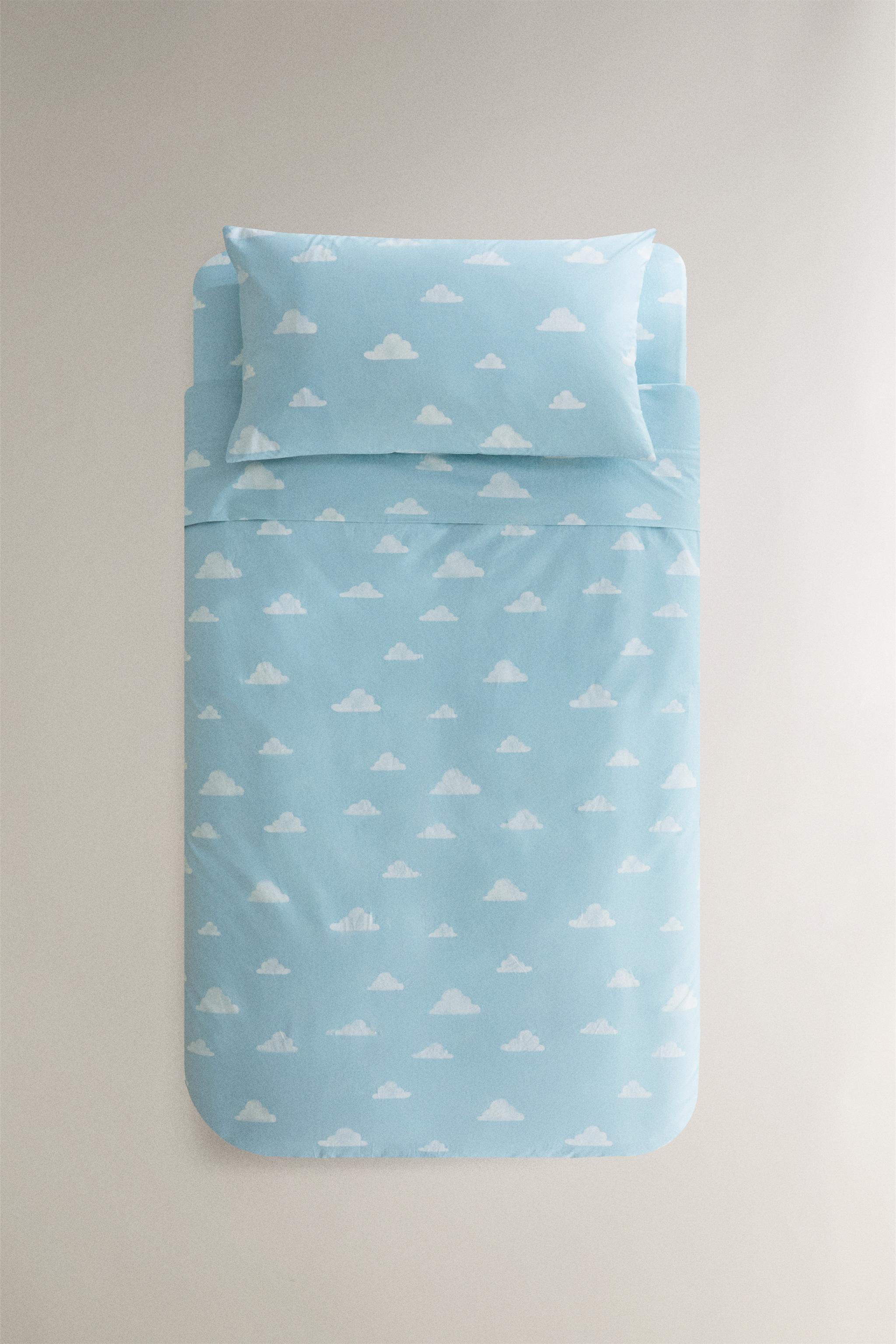 HOUSSE DE COUETTE ENFANT IMPRIMÉ NUAGES