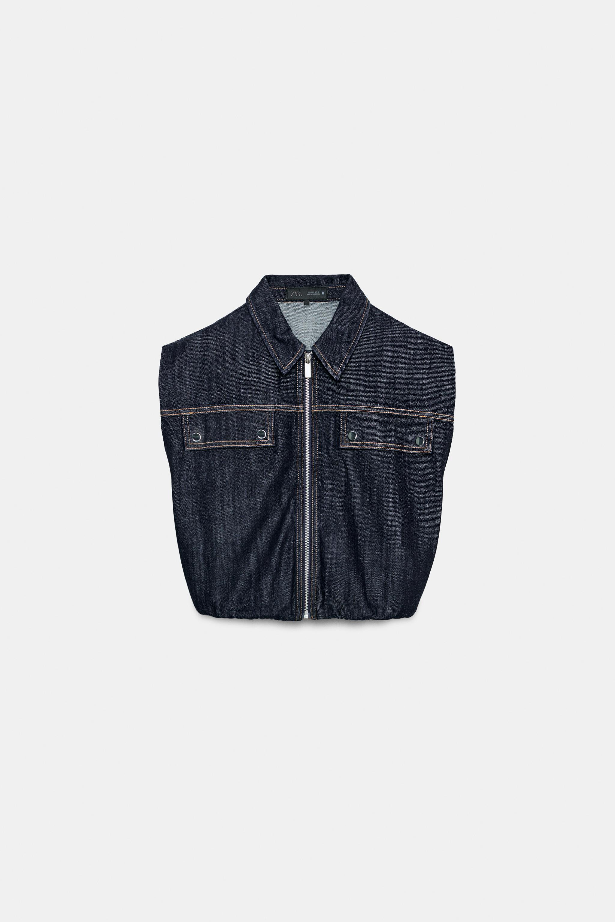 GILET Z1975 EN JEAN EFFET BALLON