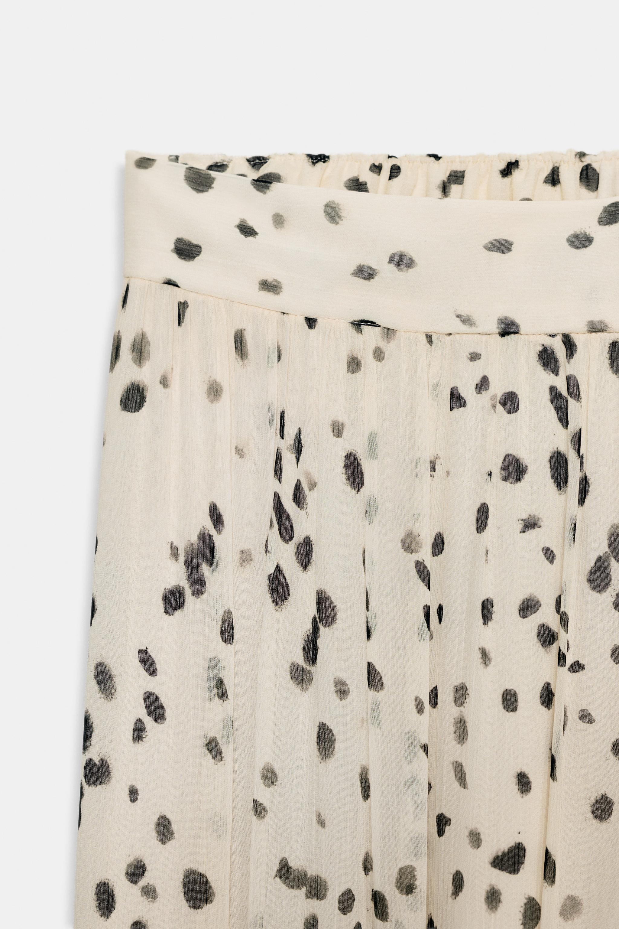 PANTALÓN BOMBACHO ESTAMPADO ZW COLLECTION - Crudo / Negro | ZARA Chile
