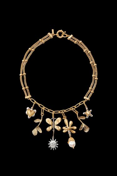 BUTTERFLY CHARM NECKLACE - Gold / Silver by Zara - Image 0