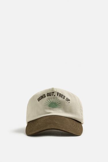 COMBINED EMBROIDERY CAP - Ecru by Zara - Image 1