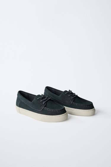 DERBYS SPORT EN DAIM - Bleu marine de Zara - Image 1