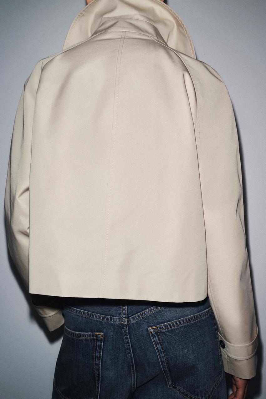 WATER REPELLENT SHORT TRENCH COAT ZW COLLECTION