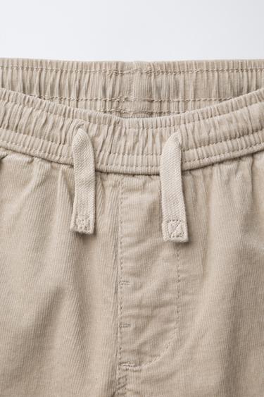 LINED NEEDLECORD TROUSERS - Light beige by Zara - Image 2