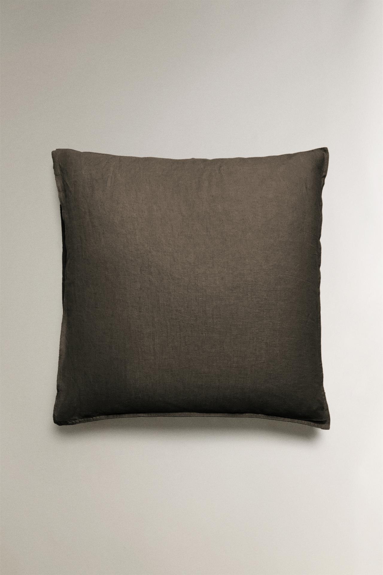 FADED LINEN PILLOWCASE (140 G/M²) — Brown / Taupe