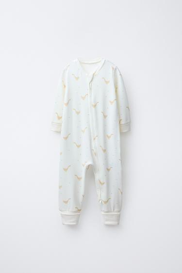 PYJAMA COMBINAISON CHAUD AVEC PIEDS CONVERTIBLES - Écru de Zara - Image 2