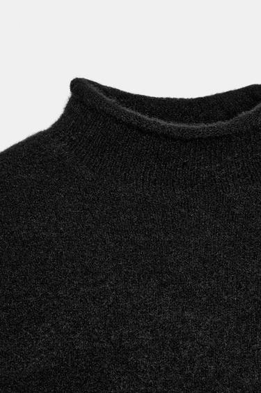 SOFT KNIT SHORT SLEEVE SWEATER - Black by Zara