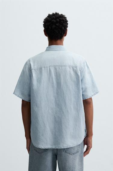LIGHT DENIM SHIRT - Light blue by Zara - Image 2