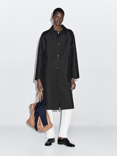 Zara Long wool blend coat - Black - Image 0