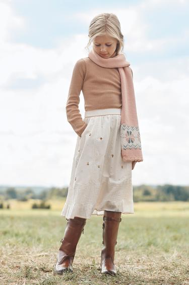 BUFANDA PUNTO GRECA CON LANA LIMITED EDITION  - Rosa de Zara - Imagen 0
