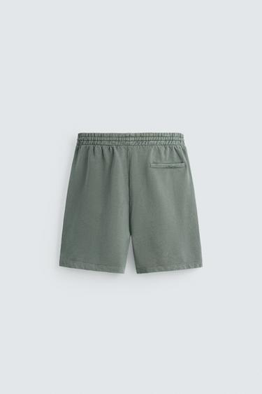 WASHED JOGGER BERMUDA SHORTS - washed green by Zara - Image 7