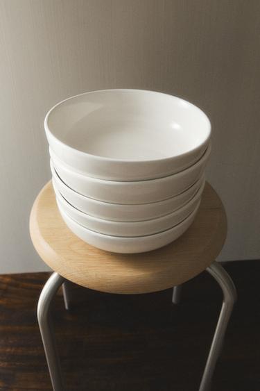 ASSIETTE CREUSE GRÈS - Blanc de Zara - Image 5