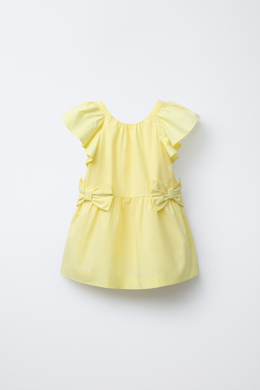 POPLIN DRESS WITH BOWS