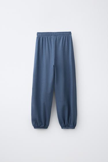 T-SHIRT WITH BOWS AND JOGGER TROUSERS SET - Mid-blue by Zara - Image 4