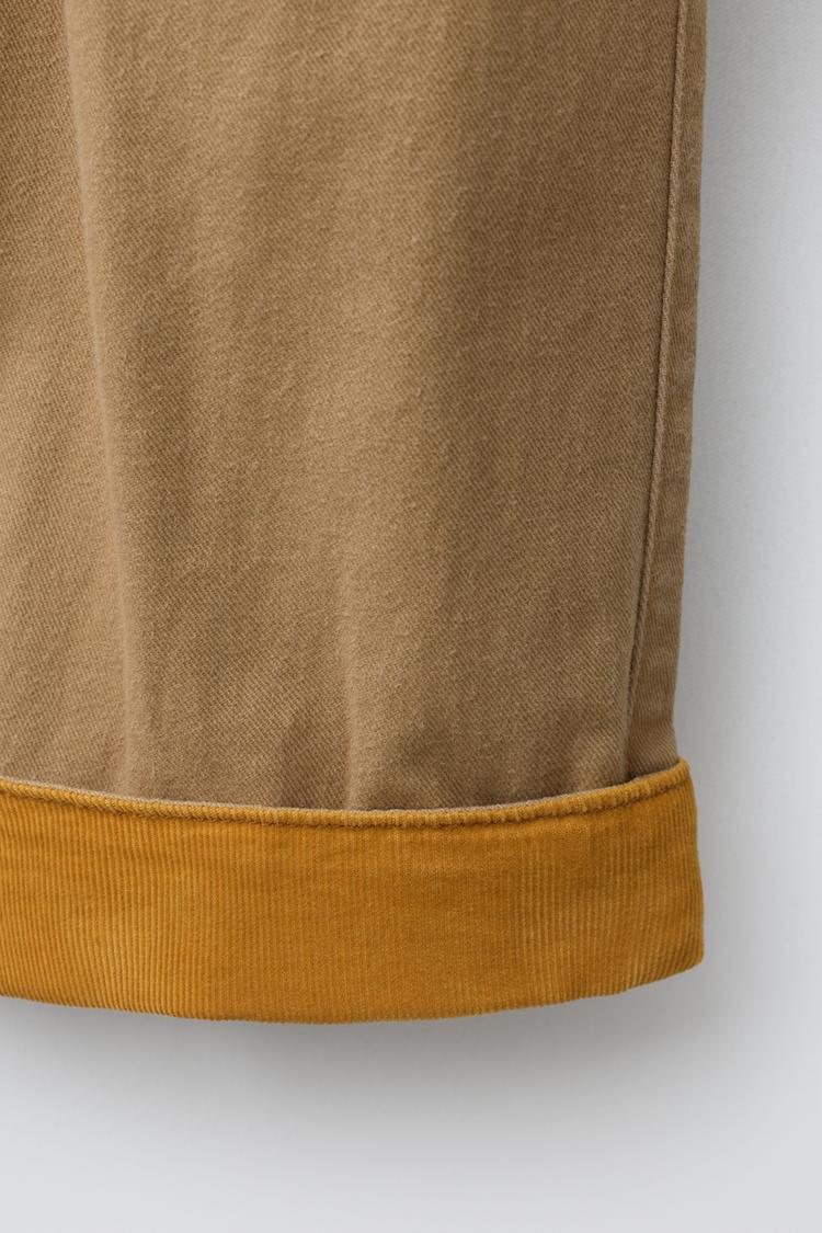 Pantalones globo de tacto suave con dobladillo vueltos 5