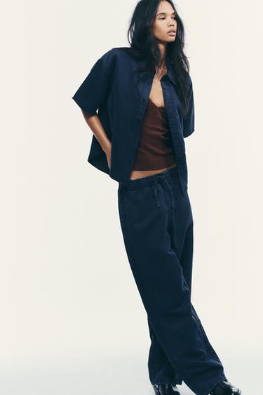 LINEN/COTTON SHIRT - Blue by Zara - Image 0